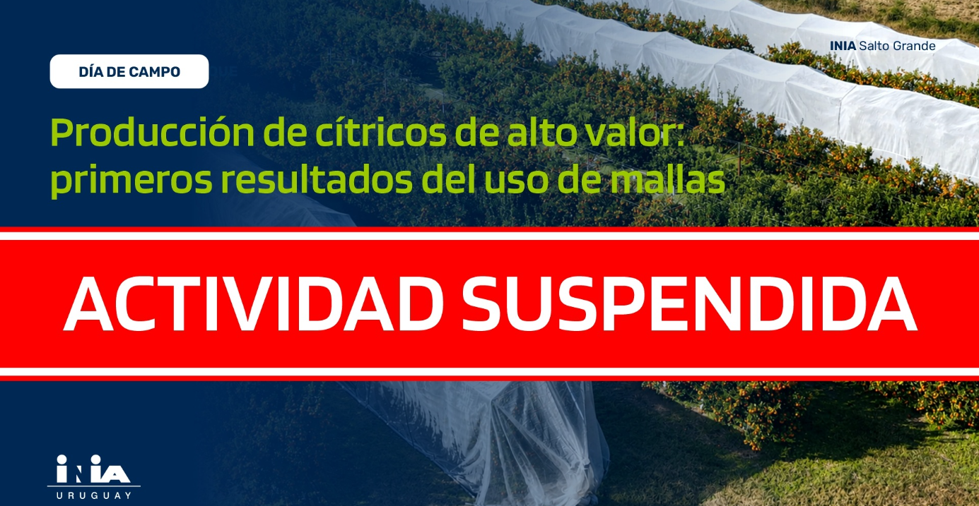 Actividad suspendida en INIA Salto Grande