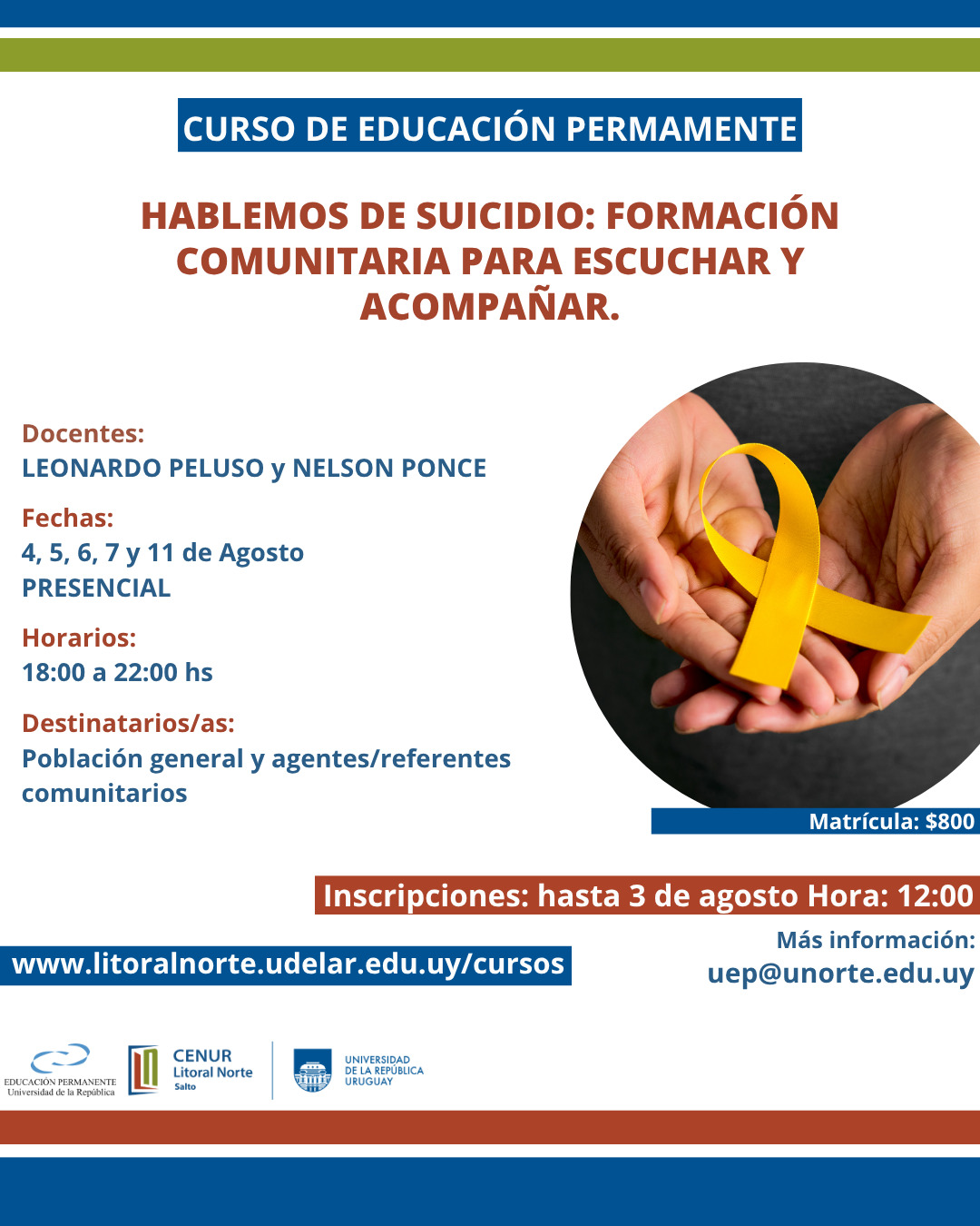 Nuevos Cursos de Educación Permanente en la sede Salto Udelar