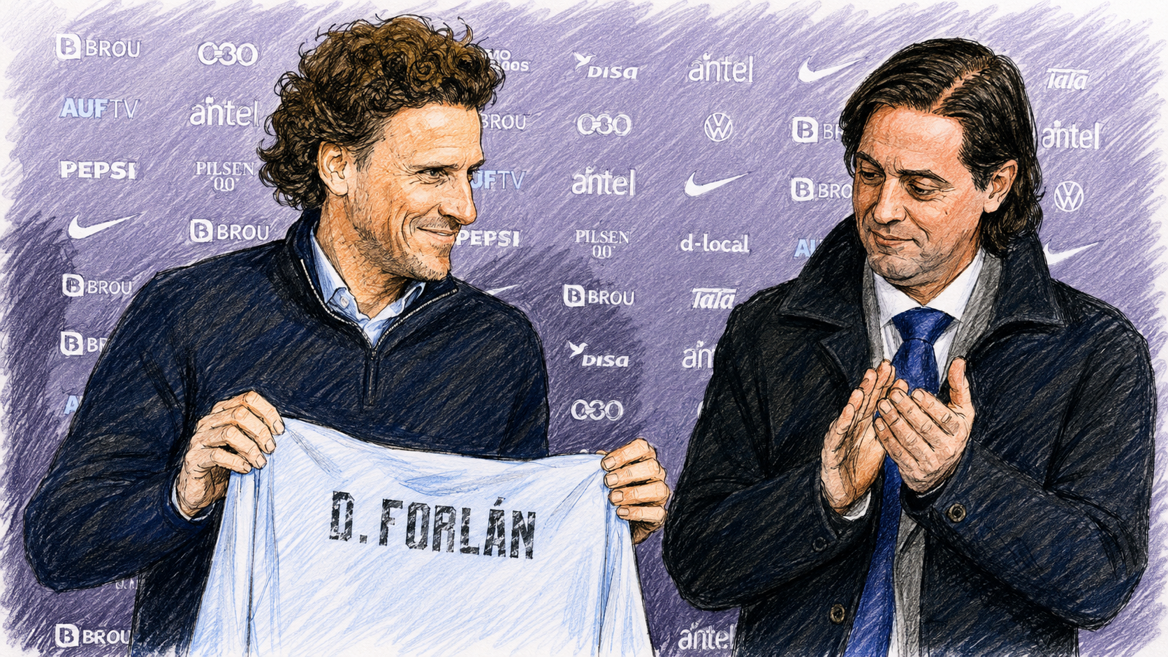 Diego Forlán dijo que «es un privilegio» entrenar a la selección uruguaya de fútbol